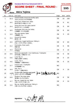 score sheet - final round - 595
