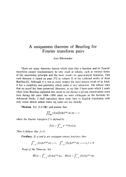 A uniqueness theorem of Beurling for Fourier