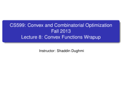 Convex Functions Wrapup