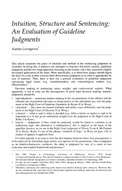 Intuition, Structure and Sentencing: An Evaluation of