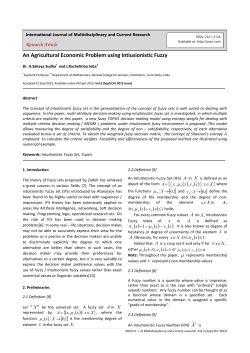 An Agricultural Economic Problem using Intiusionistic Fuzzy