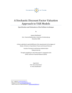 A Stochastic Discount Factor Valuation Approach to VAR Models