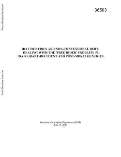 Countries and Non-Concessional Debt