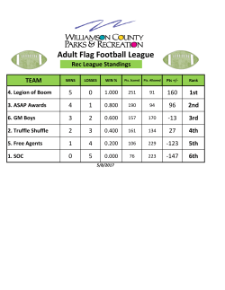 Adult Flag Football League