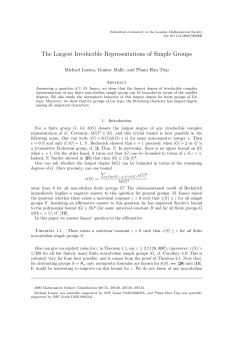 The Largest Irreducible Representations of Simple Groups