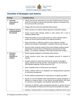 LG Checklist Strategies and Actions