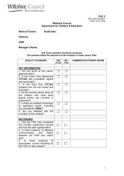 FILE AUDIT CHECKLIST (FAMILY PLACEMENT TEAMS)