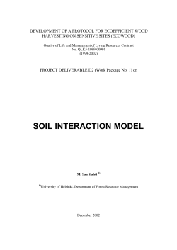 soil interaction model - E-thesis / Helsingin yliopisto