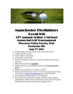 Manchester Firefighters 2012 Golf flyer