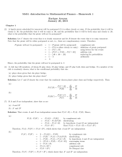M451 -Introduction to Mathematical Finance