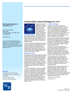 Is Smart Beta a Smart Strategy for You?