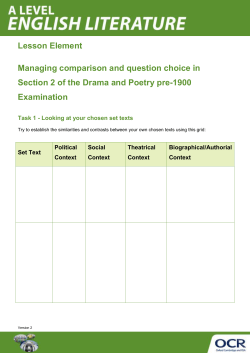 Managing comparison and question choice in the examination