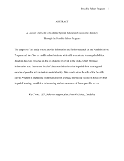 Student Motivation through Possible Selves