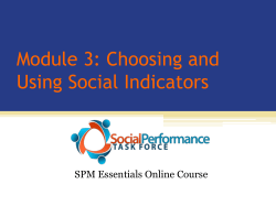 Choosing and Using Social Indicators