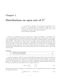 Distributions on open sets of R