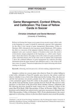 Game Management, Context Effects, and Calibration: The Case of