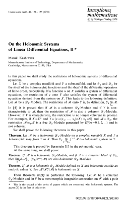 On the holonomic systems of linear differential equations, II