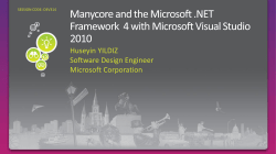 DEV314: Manycore and the Microsoft .NET Framework 4 with