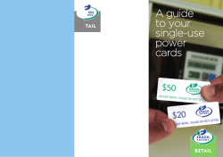 A guide to your single-use power card