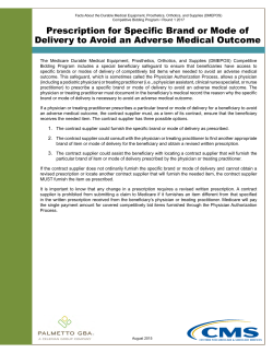 Prescription for Specific Brand or Mode of