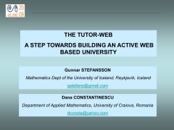 The &ldquo;tutor-web&rdquo;