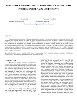 Fuzzy Programming Approach for Portfolio Selection Problems with