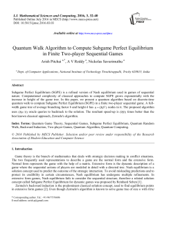 Quantum Walk Algorithm to Compute Subgame