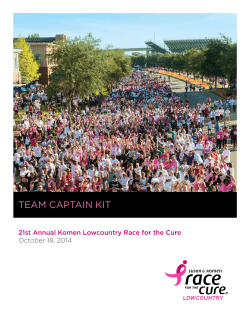 team captain kit - Komen Lowcountry