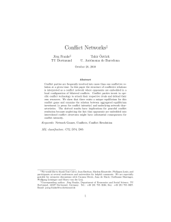 Conflict Networks&Dagger;