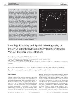 Swelling, Elasticity and Spatial Inhomogeneity of Poly(N,N