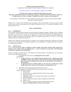 official rules of softball - European Softball Federation