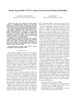 Branch Target Buffers: WCET Analysis