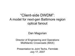 PowerPoint Presentation - &ldquo;Client-side DWDM&rdquo;: A model