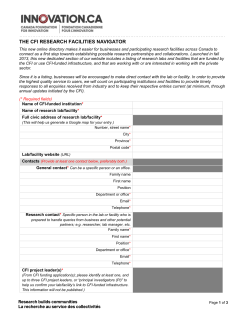 CFI_Handout_Template - Canada foundation for innovation