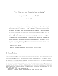 Price Coherence and Excessive Intermediation