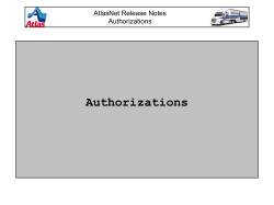 Authorizations