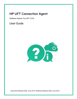 UFT Connection Agent User Guide