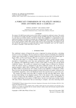 A forecast comparison of volatility models: does anything beat a