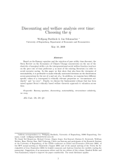 Discounting and welfare analysis over time: Choosing the &eta;