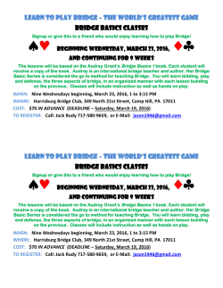 Learn to play bridge &ndash; the world`s greatest game Bridge Basics