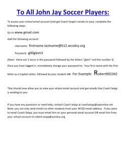 To All John Jay Soccer Players: