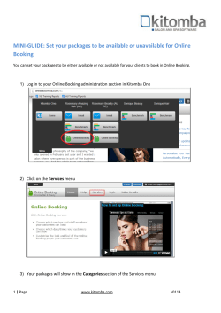MINI-GUIDE Set your packages to be available or