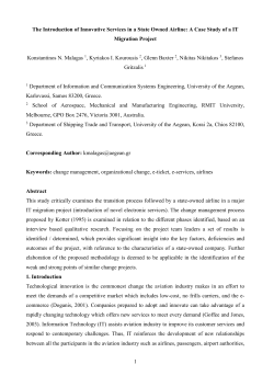 Managing Changes in a State Owned Airline: A Case Study of a IT