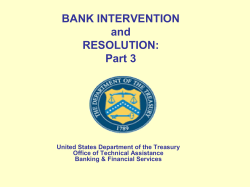 Bank Intervention and Resolution Part 3