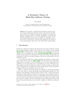 A Stochastic Theory of Black