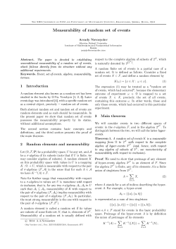 Measurability of random set of events