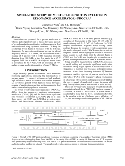 Simulation Study of Multi-Stage Proton Cyclotron Resonance