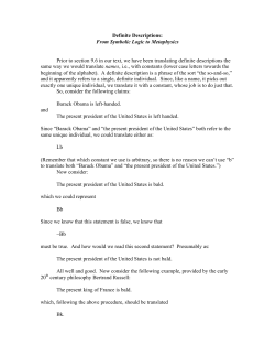 Definite Descriptions: From Symbolic Logic to Metaphysics Prior to