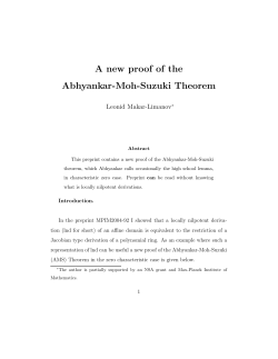 A new proof of the Abhyankar-Moh-Suzuki Theorem
