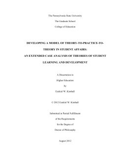 DEVELOPING A MODEL OF THEORY-TO-PRACTICE-TO